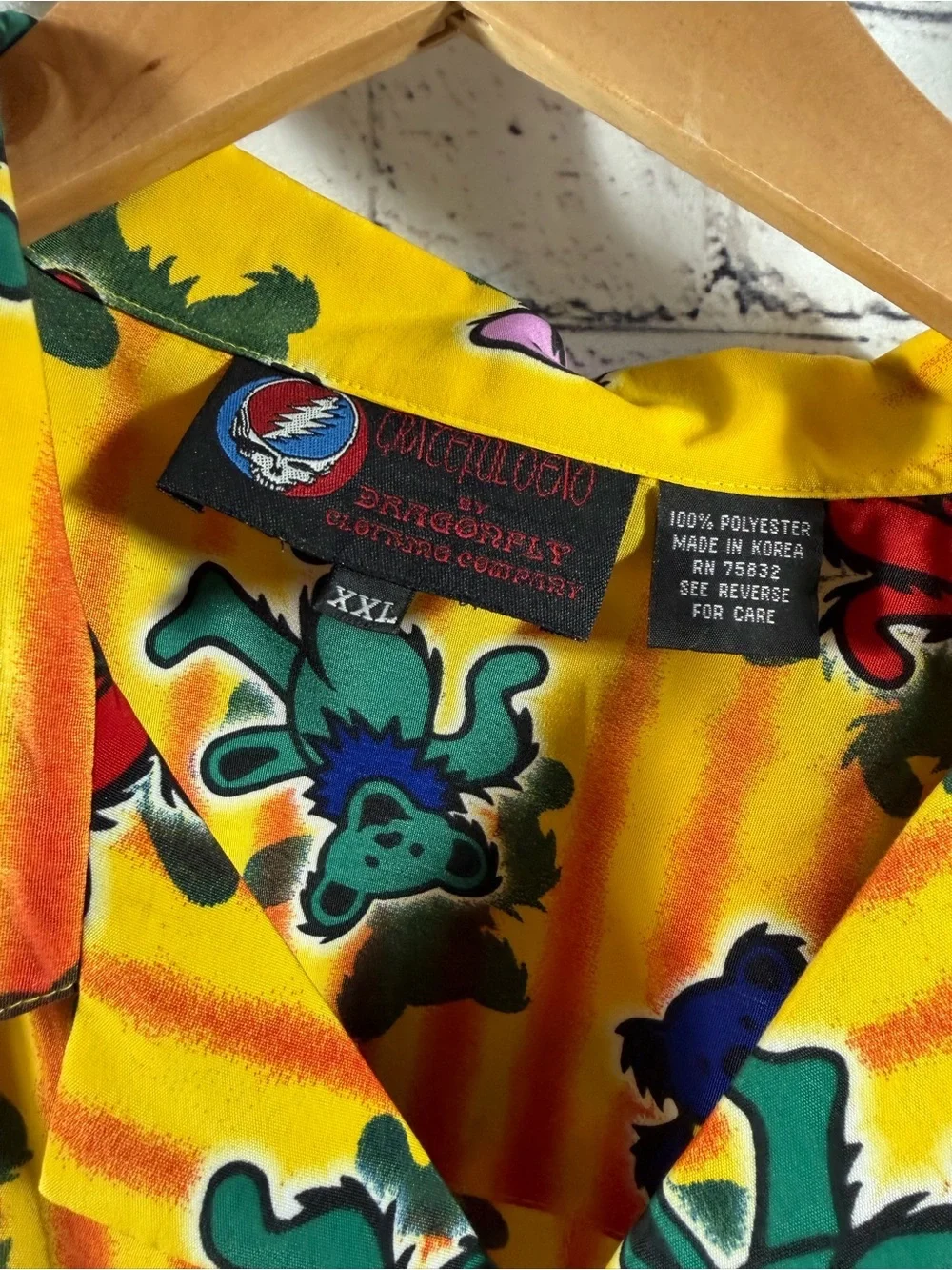 Grateful Dead By Dragonfly Clothing Company Dancing Bears Button Up Short Sleeve